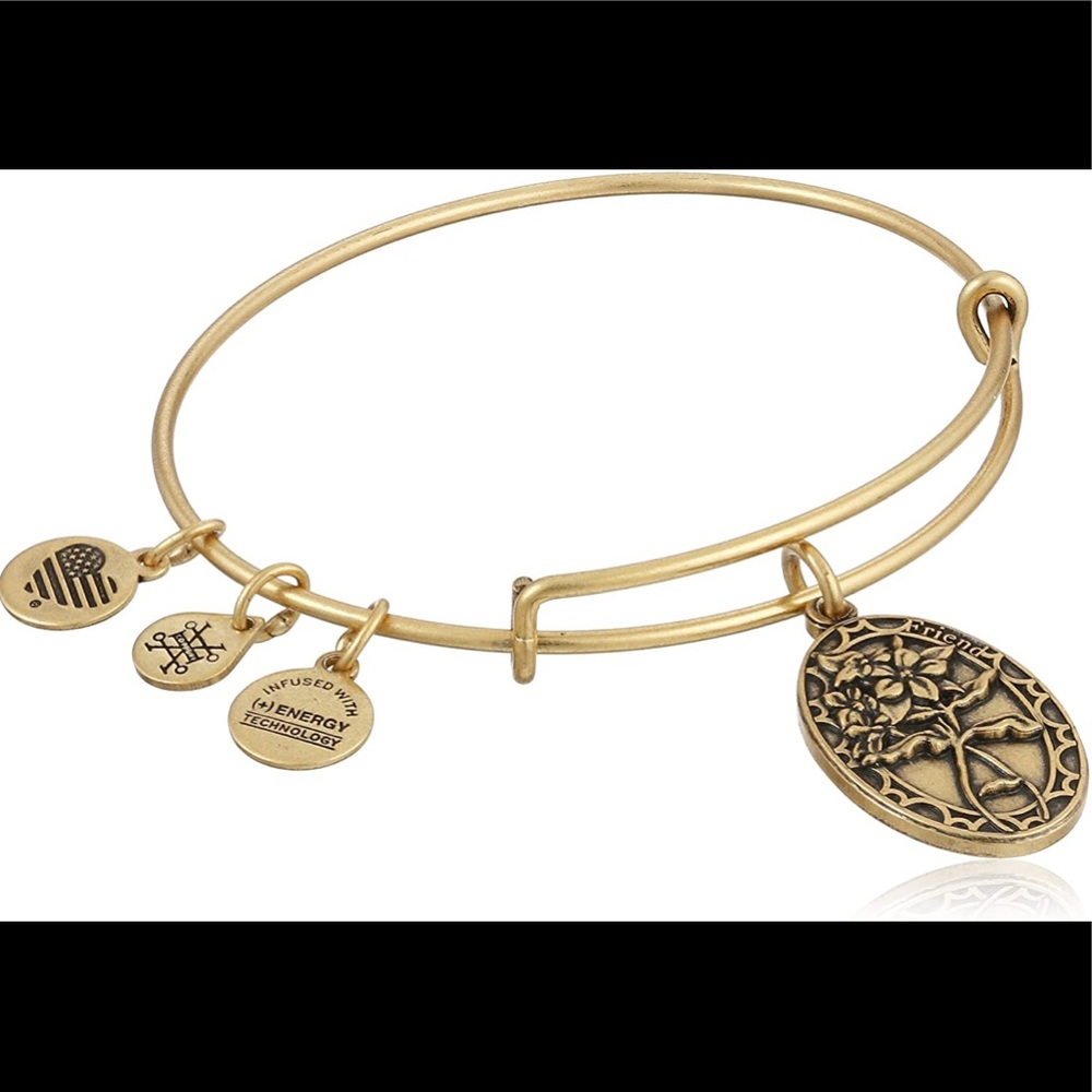 Alex and Ani Gold Because I love you Friend Bangle